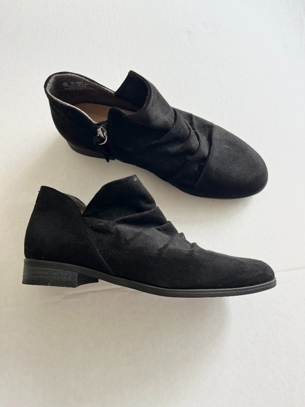 Dr. Scholl's Sz 6‎ Black Women's Rae Ruched Casual Ankle Bootie Shoes